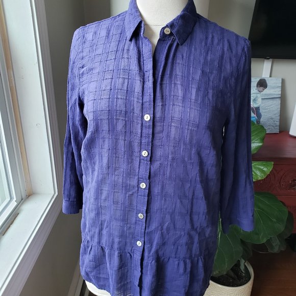 J. Jill size small Blue button down - Picture 1 of 3